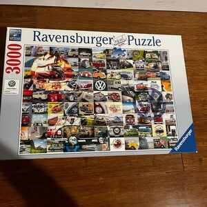 Nwot Ravensburger 3000 Piece Jigsaw Puzzle Vintage Volkswagen Bus Factory